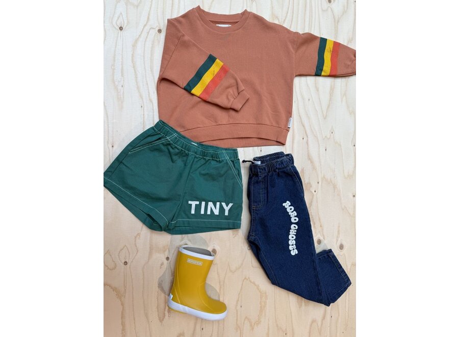 Piupiuchick | Sweatshirt Peach Multicolor Stripes