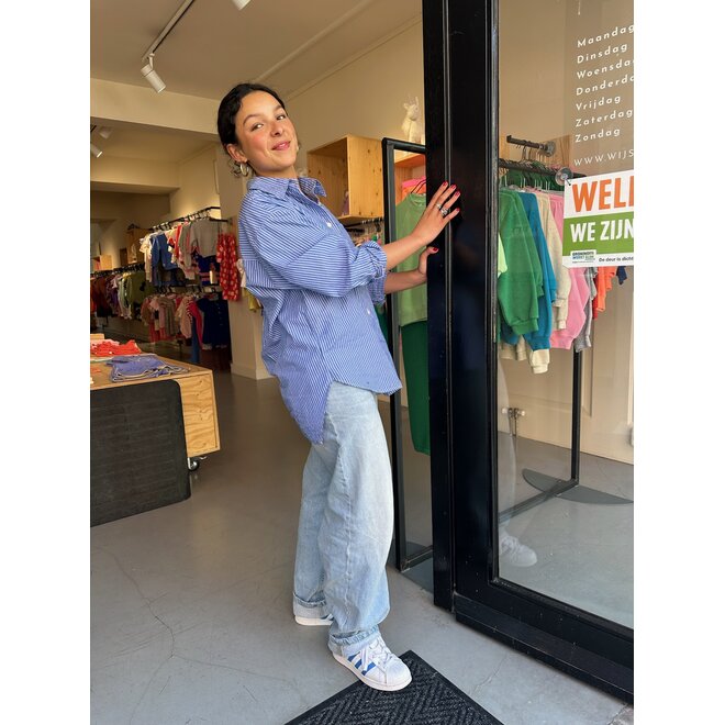 American Vintage | Zatybay Blouse Aqua Stripes