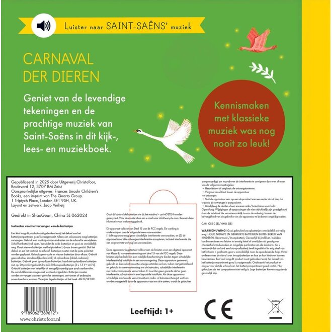 Het verhalenorkest: Carnaval der Dieren (Kartonboekje)