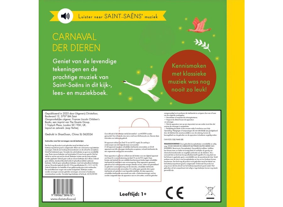 Het verhalenorkest: Carnaval der Dieren (Kartonboekje)
