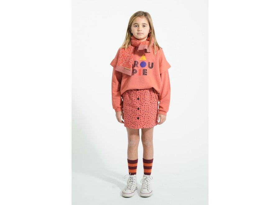 Piupiuchick | Knitted Scarf Pink Animal Print