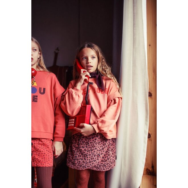 Piupiuchick | Short Skirt Pink Animal Print