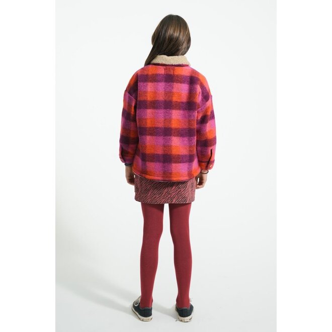 Piupiuchick | Short Skirt Bordeaux Zebra Print