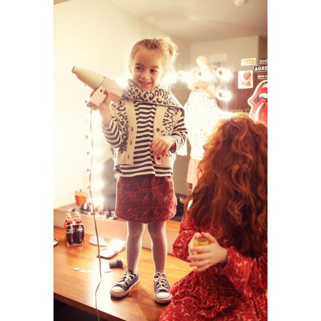 Piupiuchick | Short Skirt Bordeaux Zebra Print