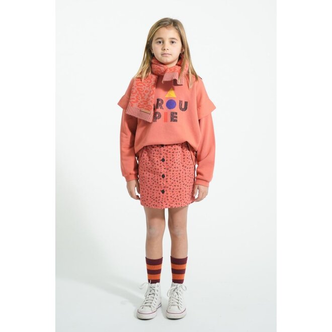 Piupiuchick | Short Skirt Raspberry Black Flowers