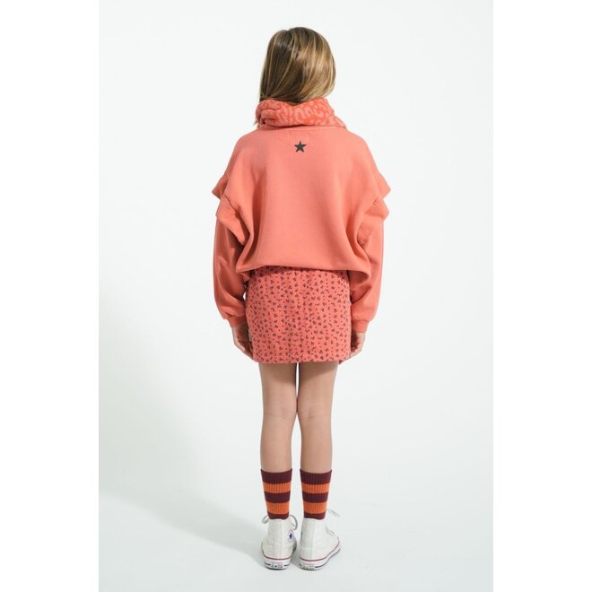 Piupiuchick | Short Skirt Raspberry Black Flowers