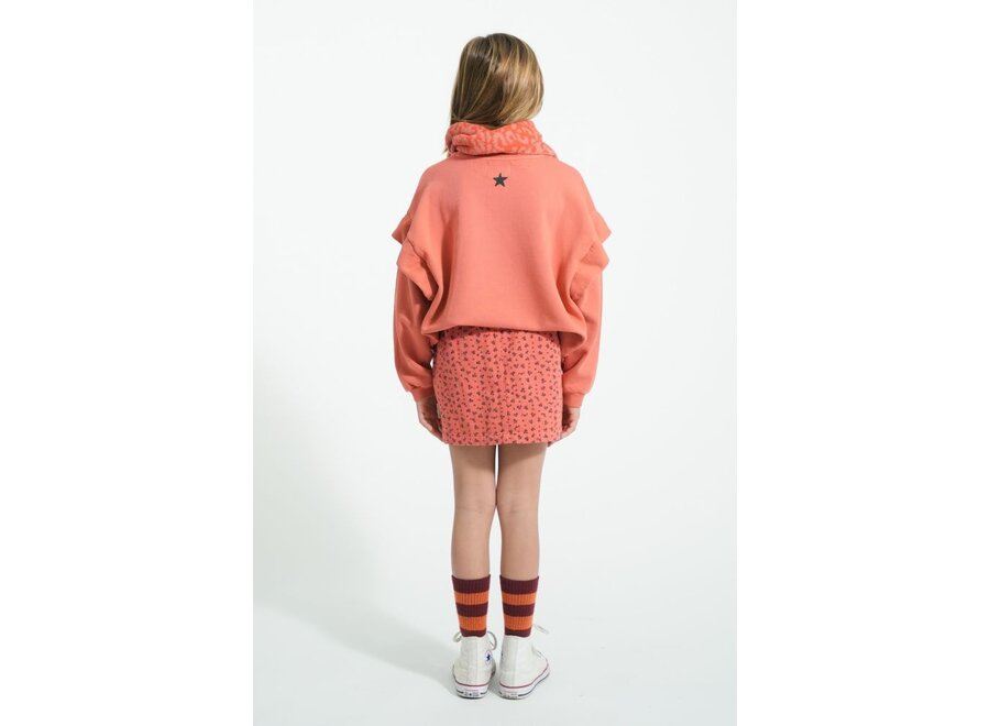 Piupiuchick | Short Skirt Raspberry Black Flowers