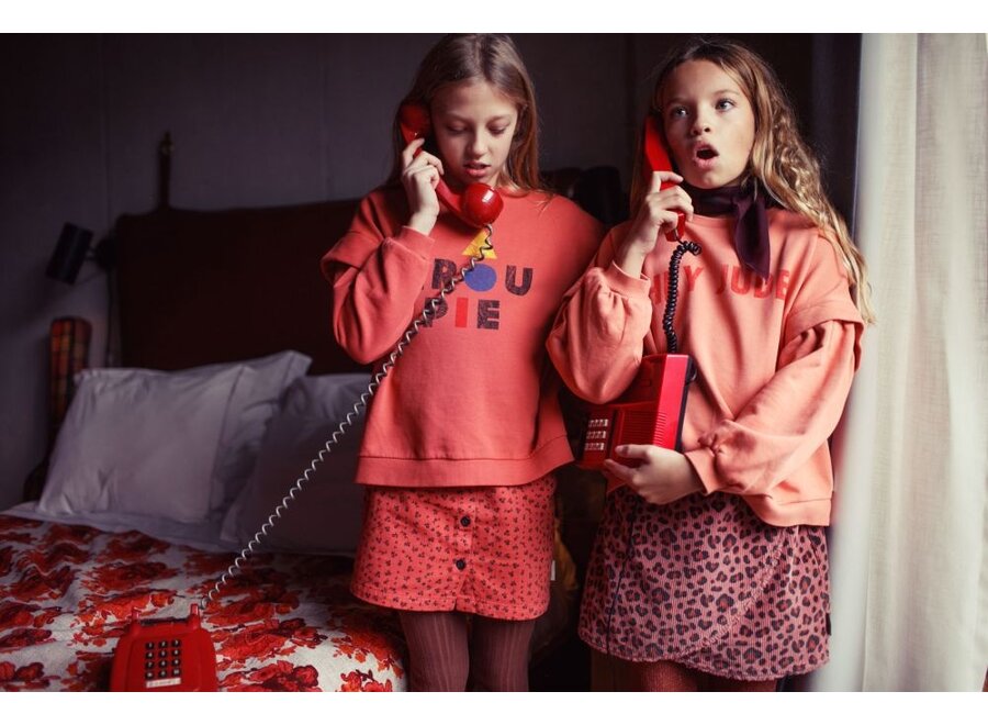 Piupiuchick | Short Skirt Raspberry Black Flowers