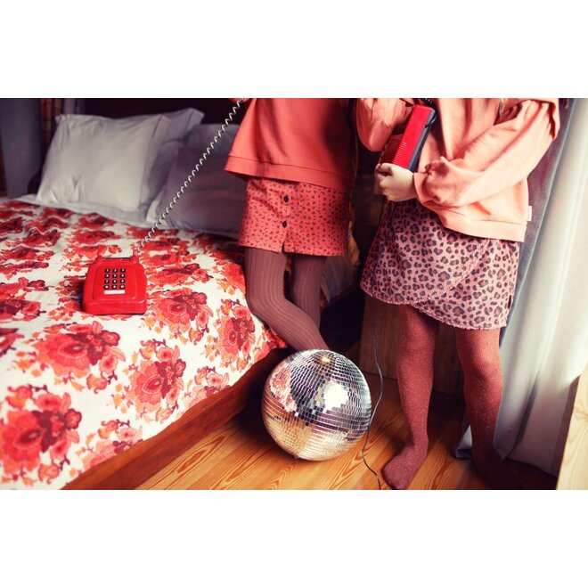 Piupiuchick | Short Skirt Raspberry Black Flowers