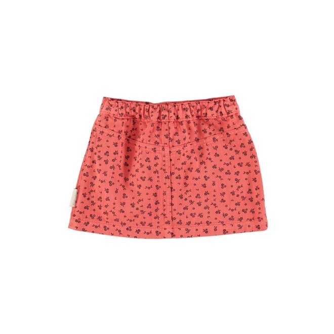Piupiuchick | Short Skirt Raspberry Black Flowers