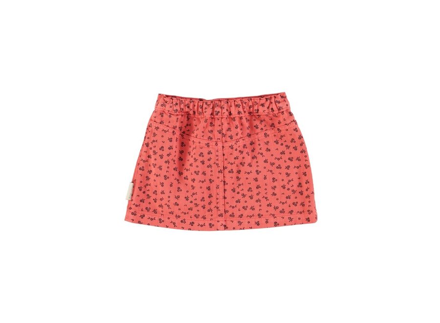Piupiuchick | Short Skirt Raspberry Black Flowers
