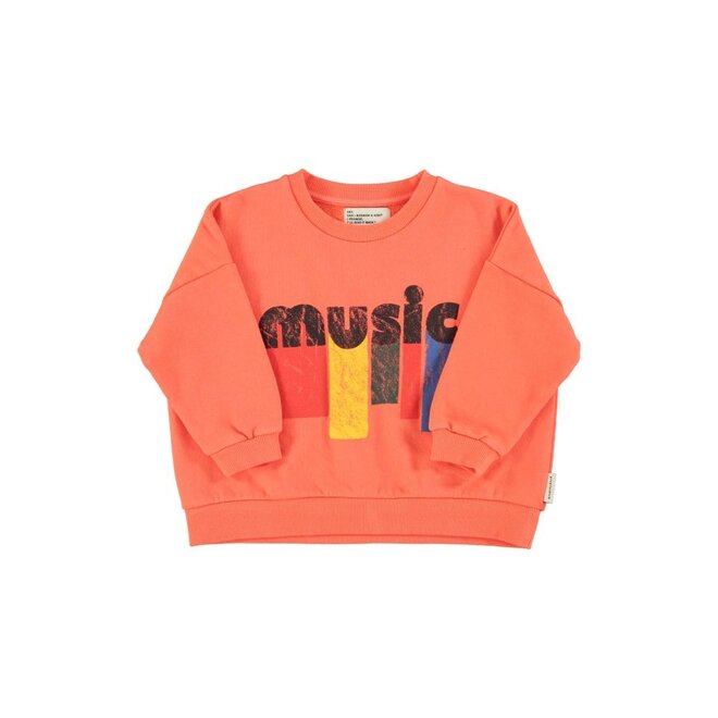 Piupiuchick | Sweatshirt Orange "Music" Print