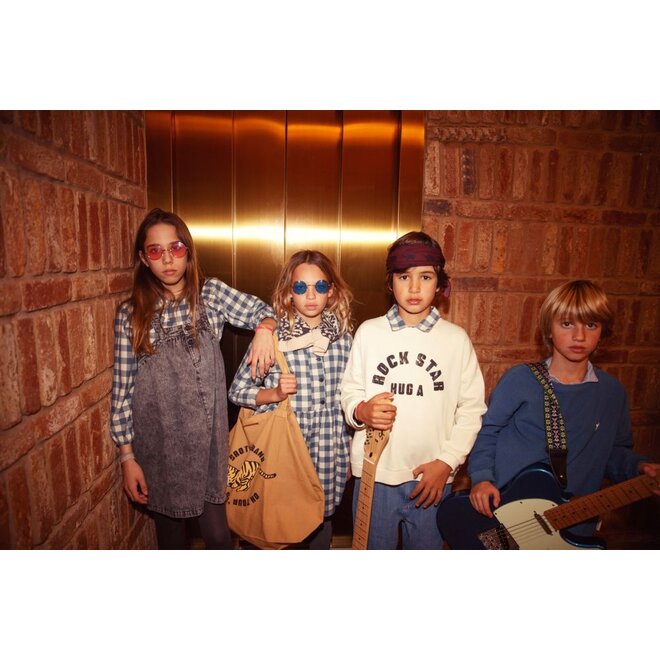 Piupiuchick | Sweatshirt Ecru "Rock Star" Print