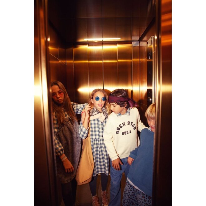 Piupiuchick | Sweatshirt Ecru "Rock Star" Print