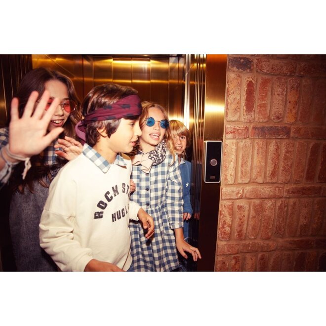 Piupiuchick | Sweatshirt Ecru "Rock Star" Print