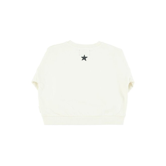 Piupiuchick | Sweatshirt Ecru "Rock Star" Print
