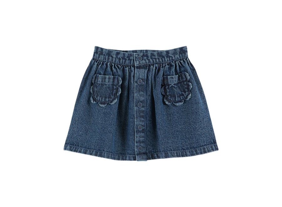 Emile et Ida | Rokje Poches Fleurs Denim