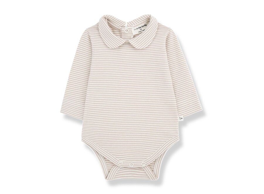 Lourdes Collar Romper Beige