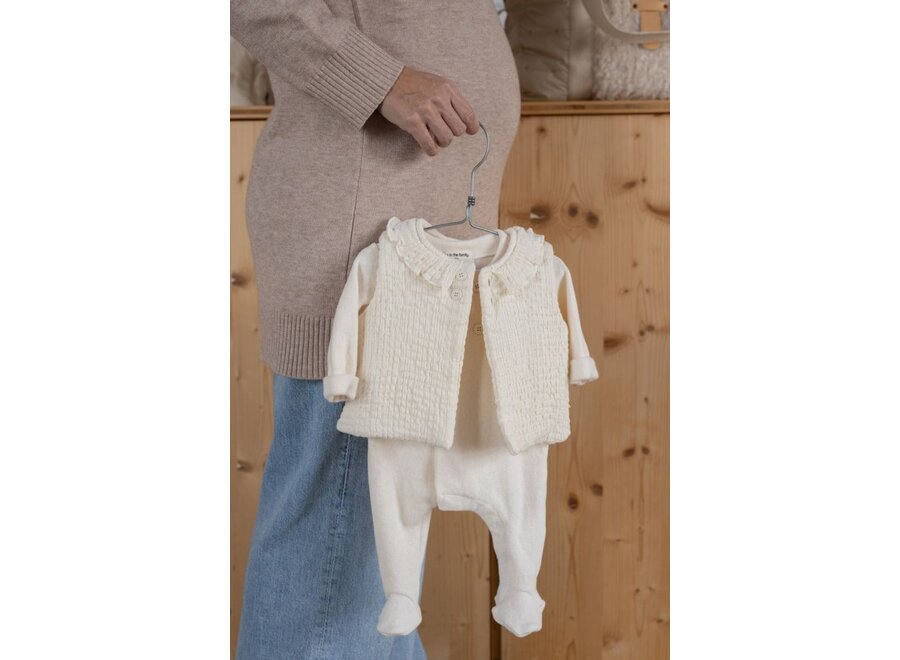 1+ in the family | Baptiste Jumpsuit with Feet Ecru