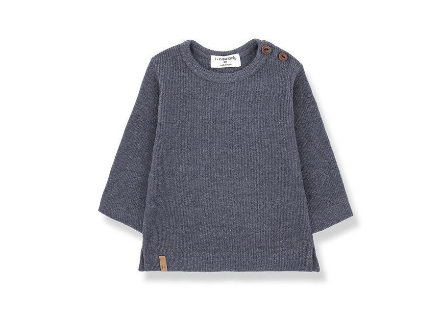 1+ in the family | Alfons Long Sleeve T-Shirt Denim