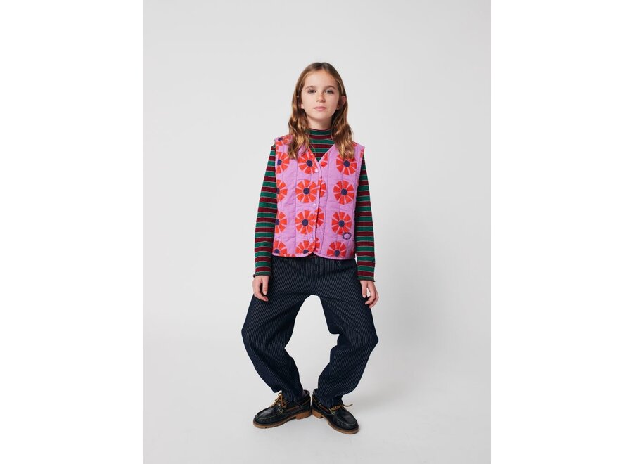 Bobo Choses | Multicolor Stripes Turtle Neck T-shirt Multicolor