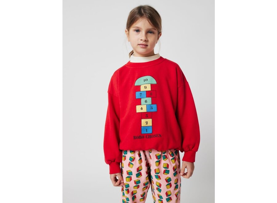 Bobo Choses | Hopscotch Sweatshirt Red