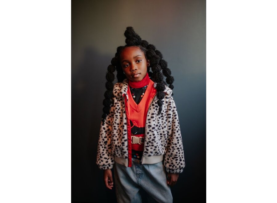 Repose ams | Faux Fur Bomber Dalmatian