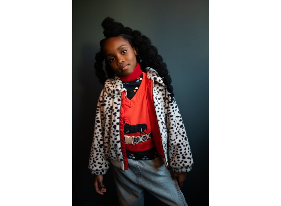 Repose ams | Faux Fur Bomber Dalmatian