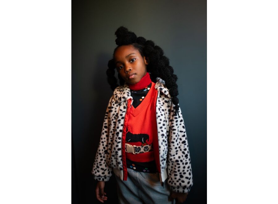 Repose ams | Faux Fur Bomber Dalmatian