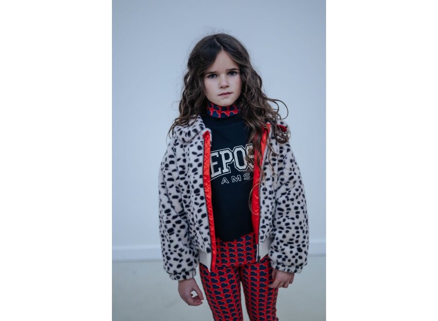 Repose ams | Faux Fur Bomber Dalmatian