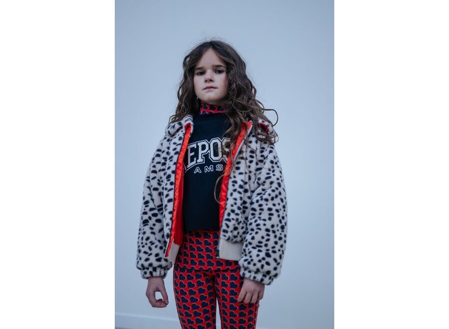 Repose ams | Faux Fur Bomber Dalmatian
