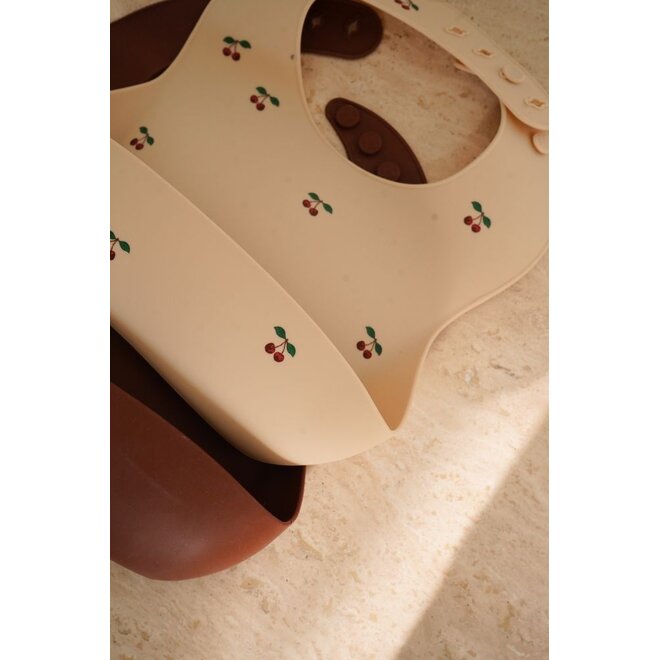 Konges Sløjd | 2 Pack Dinner Siliconen Bib Cherry Mocca