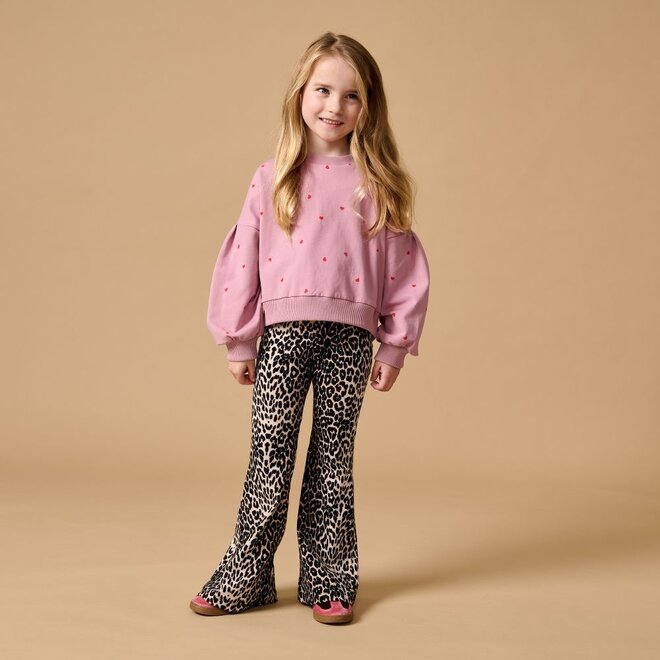 Petit Blush | Bowie Flared Pants Leopard
