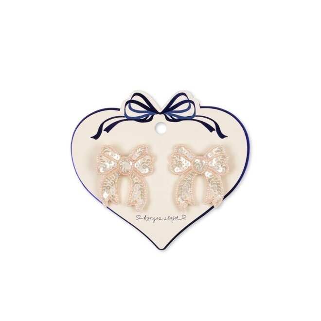 Konges Sløjd | 2 Pack Sequin Bow Hair Clip Cameo Rose