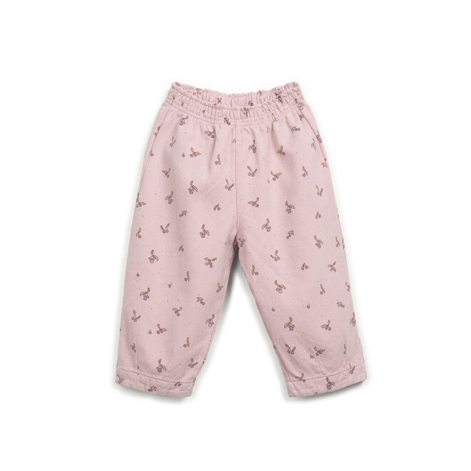 Printed Twill Broek Rose