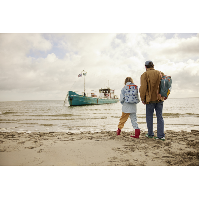 Sticky Lemon | Backpack Large Wonders Envelope Zissou Blue + Shipwreck Rust