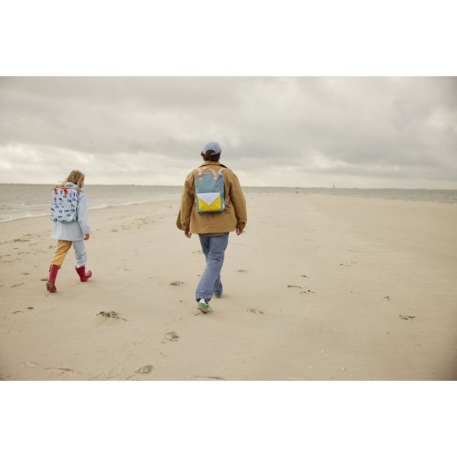 Sticky Lemon | Backpack Large Wonders Envelope Zissou Blue + Shipwreck Rust