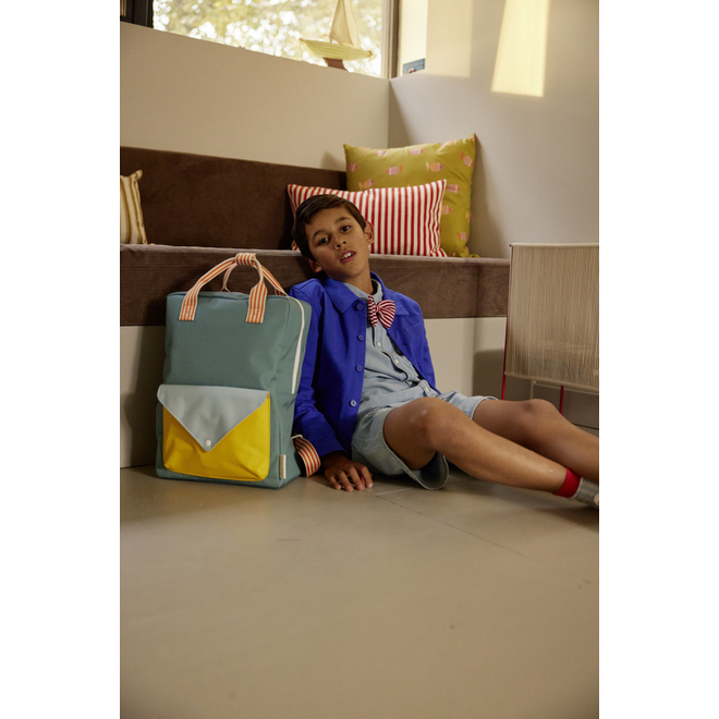 Sticky Lemon | Backpack Large Wonders Envelope Zissou Blue + Shipwreck Rust