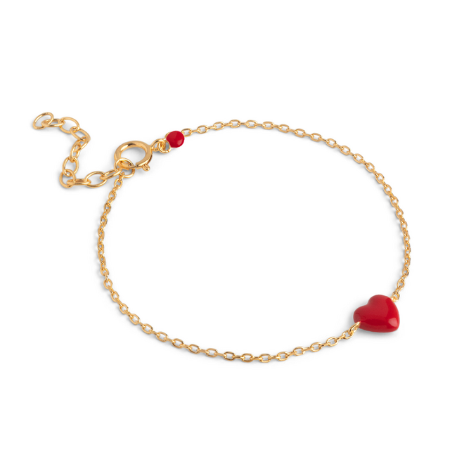 Enamel Copenhagen | Amore Gouden Armband Rood