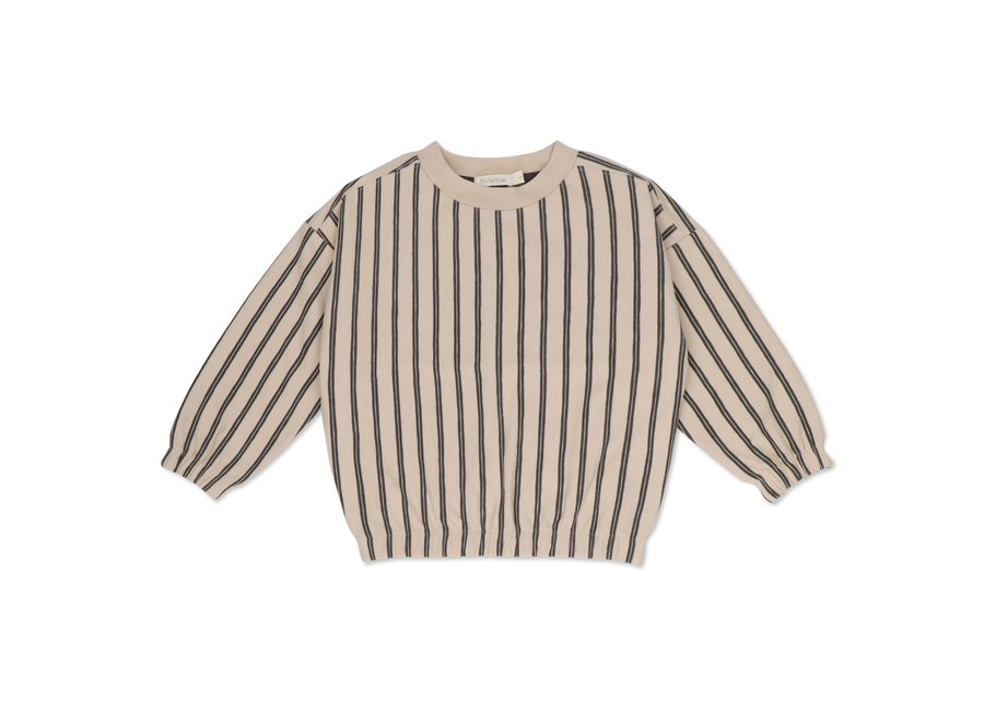 Phil&Phae | Sweater Slub Stripes Graphite Stripes