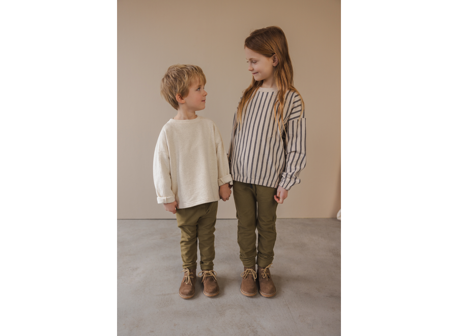 Phil&Phae | Sweater Slub Stripes Graphite Stripes