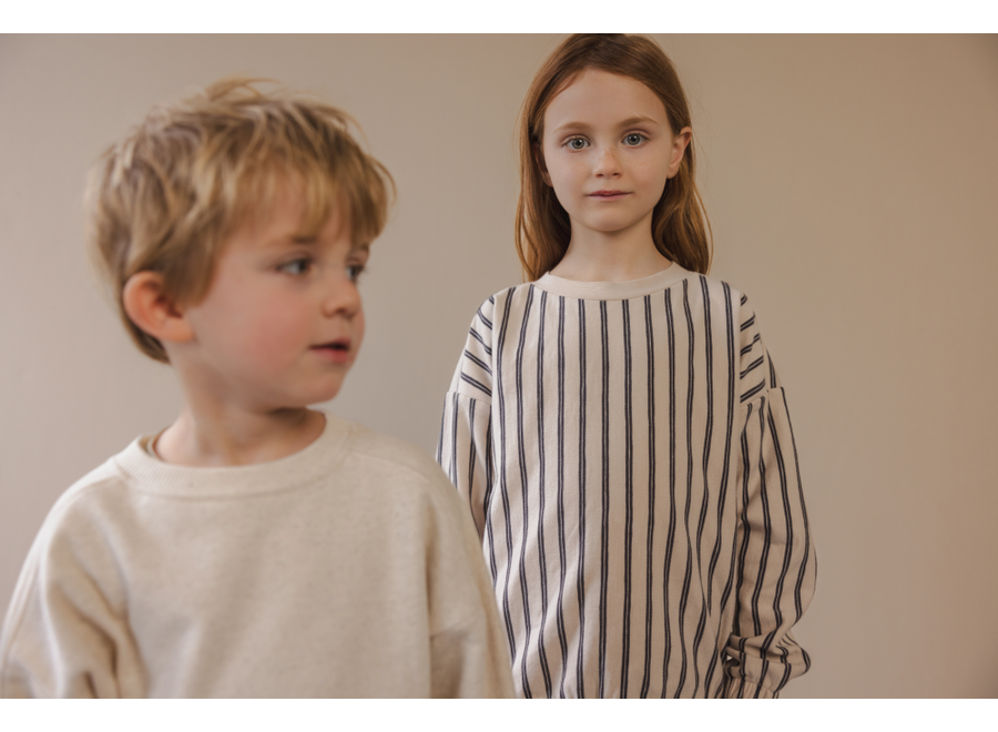 Phil&Phae | Sweater Slub Stripes Graphite Stripes