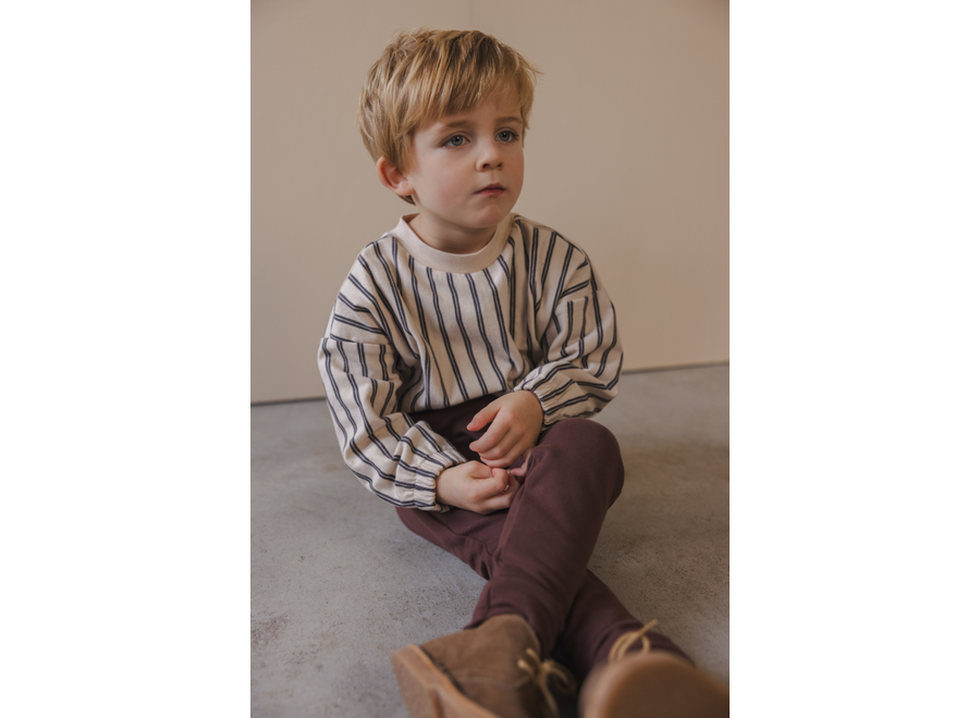 Phil&Phae | Sweater Slub Stripes Graphite Stripes