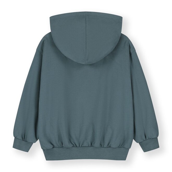 Gray Label | Hooded Cardigan with Zip GOTS Blue Grey