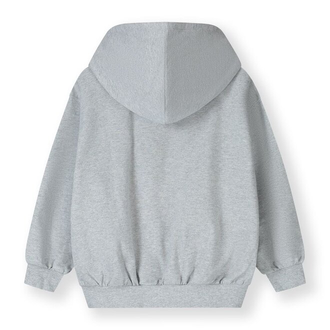 Gray Label | Hooded Cardigan with Zip GOTS Grey Melange