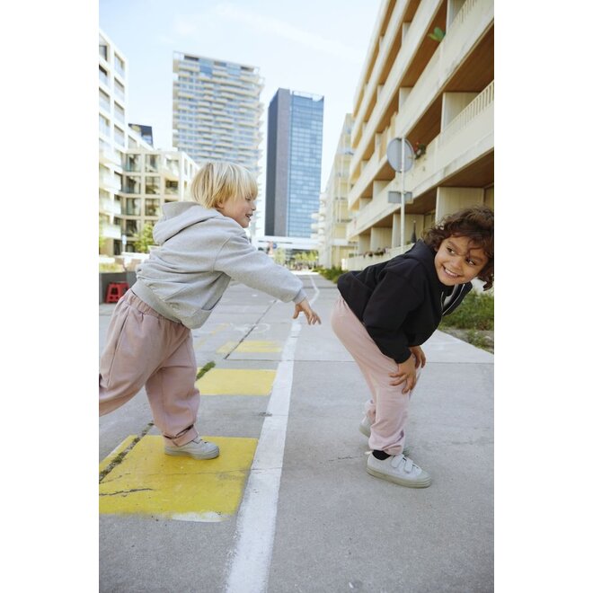 Gray Label | Hooded Cardigan with Zip GOTS Grey Melange