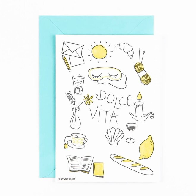 Studio Flash | Letterpress Card ‘dolce vita’