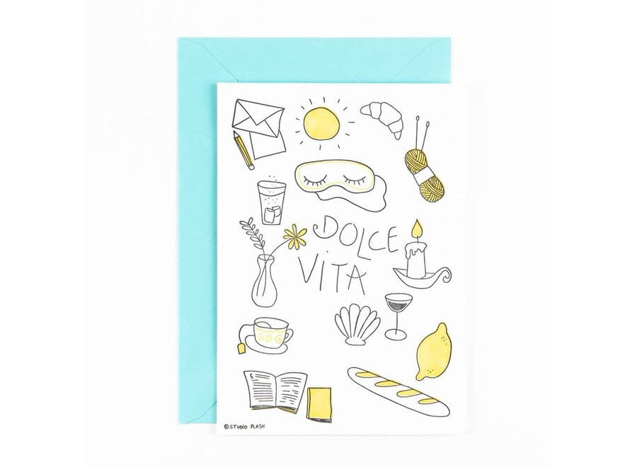 Studio Flash | Letterpress Card ‘dolce vita’