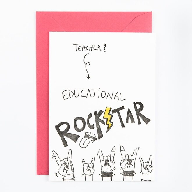 Letterpress Card ‘Rockstar’