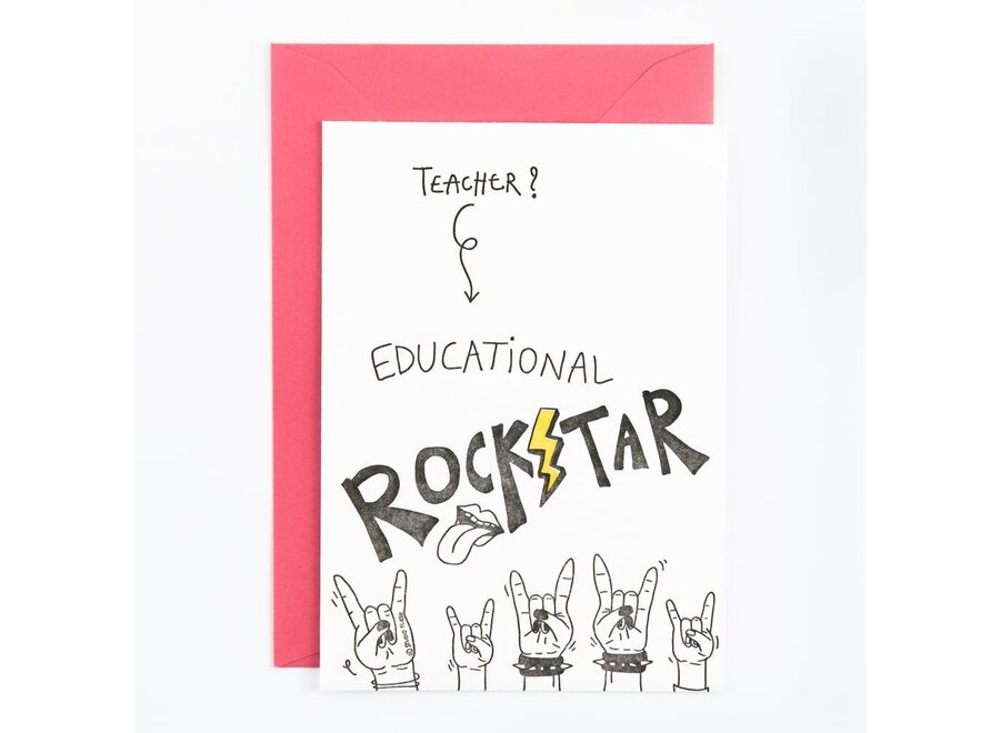 Studio Flash | Letterpress Card ‘Rockstar’